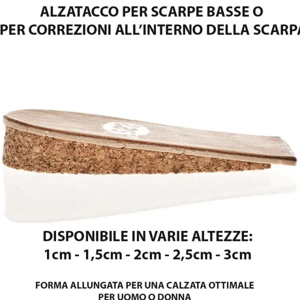 Sale Alzatacco 2.5cm Rigido per Rialzare il Tallone delle Scarpe Plantari
