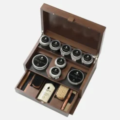 Online Cassetta in pregiato Legno Marrone Scuro per Rinnovare Scarpe in Pelle - Paris Princesse Cassette Porta Lucidi Da Scarpe|Set Pulizia Scarpa