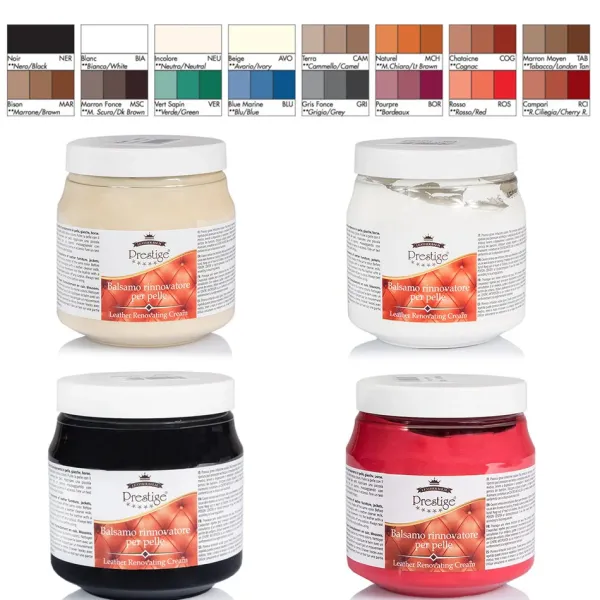 Hot Crema per Rinnovare il Colore di Divani Scarpe Borse in Pelle - 250ml Lucido Per Sedili In Pelle|Lucido Per Divani In Pelle