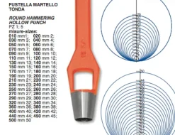 Sale Fustella a Martello Rotonda Per Fori su Cuoio Pelle Gomma Tessuto - Foro da 1mm a 45mm Fustelle Per Fori