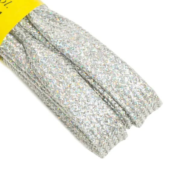 Outlet Lacci Argento Lucido - Stringhe Lunghe 120cm per Scarpe Lacci Da Scarpe Piatti