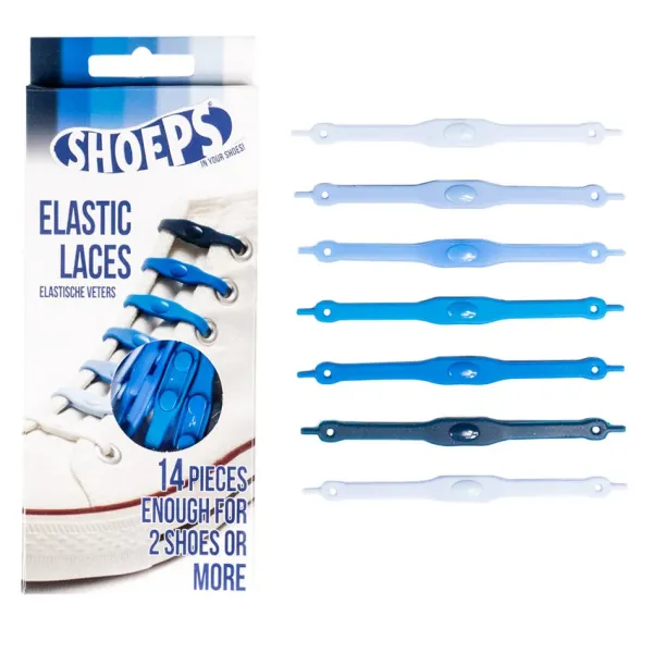 Online Lacci da Scarpe Elastici in Silicone Blue Mix - Mai più Scarpe Slacciate Lacci Da Scarpe In Silicone