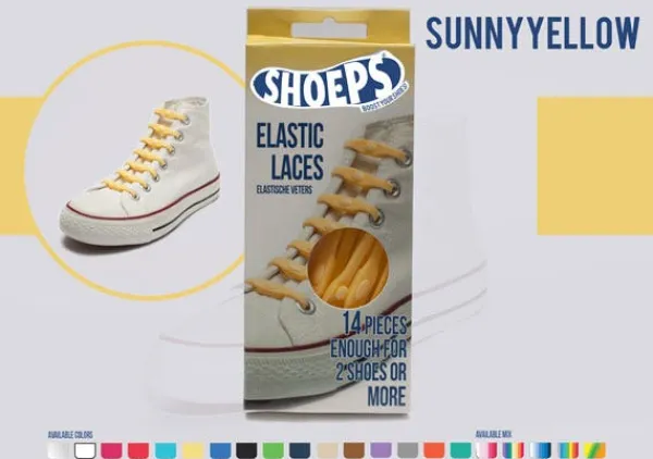 Sale Lacci da Scarpe Elastici in Silicone Gialli - Mai più Scarpe Slacciate Lacci Da Scarpe In Silicone