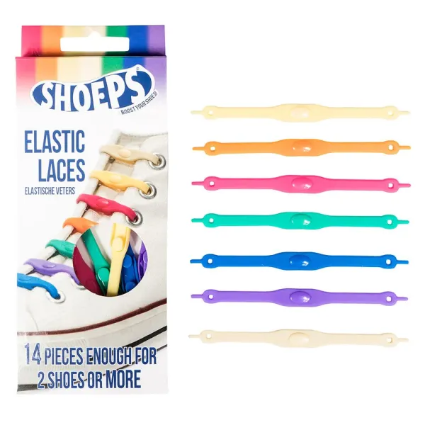 Fashion Lacci da Scarpe Elastici in Silicone Mix 2.0 - Mai più Scarpe Slacciate Lacci Da Scarpe In Silicone