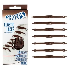 Hot Lacci da Scarpe Elastici in Silicone Marrone - Mai più Scarpe Slacciate Lacci Da Scarpe In Silicone