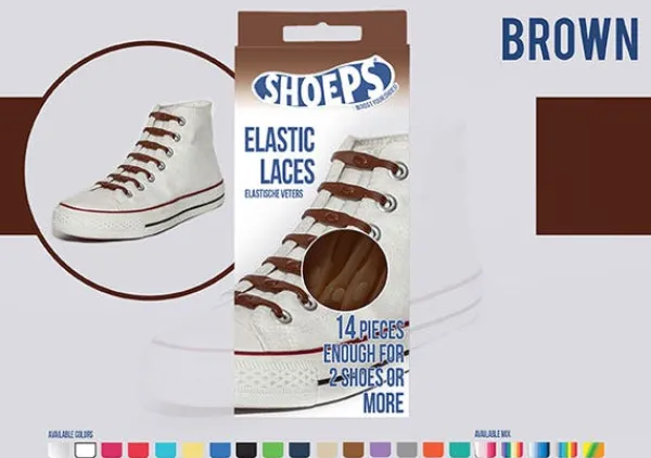 Hot Lacci da Scarpe Elastici in Silicone Marrone - Mai più Scarpe Slacciate Lacci Da Scarpe In Silicone