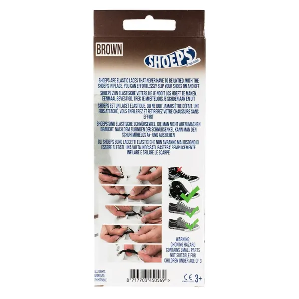 Hot Lacci da Scarpe Elastici in Silicone Marrone - Mai più Scarpe Slacciate Lacci Da Scarpe In Silicone