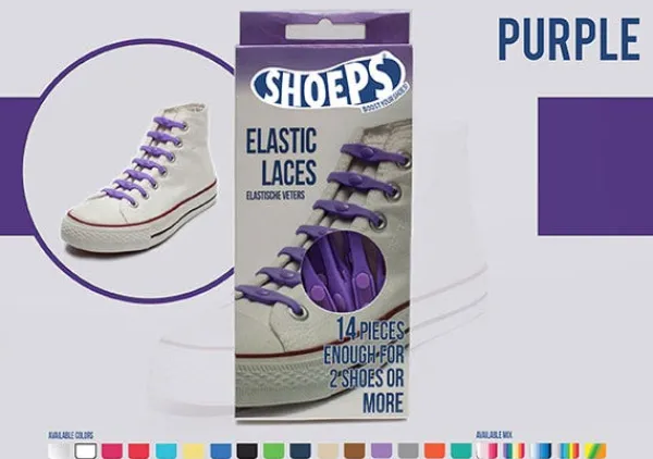 Discount Lacci da Scarpe Elastici in Silicone Viola - Mai più Scarpe Slacciate Lacci Da Scarpe In Silicone