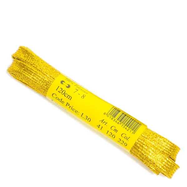 Outlet Lacci Oro LucidoLunghi 120cm - Stringhe per Scarpe Lacci Da Scarpe Piatti