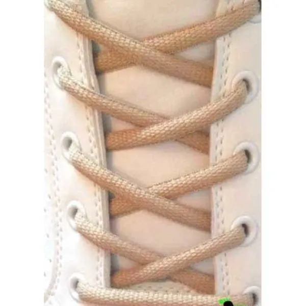 Hot Lacci per Scarpe Beige Ovali 7mm - Stringhe in Cotone per Scarpa Sportiva Lacci Da Scarpe Ovali 7mm