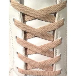 New Lacci per Scarpe Beige Piatti 7mm - Stringhe in Cotone Lacci Da Scarpe Piatti