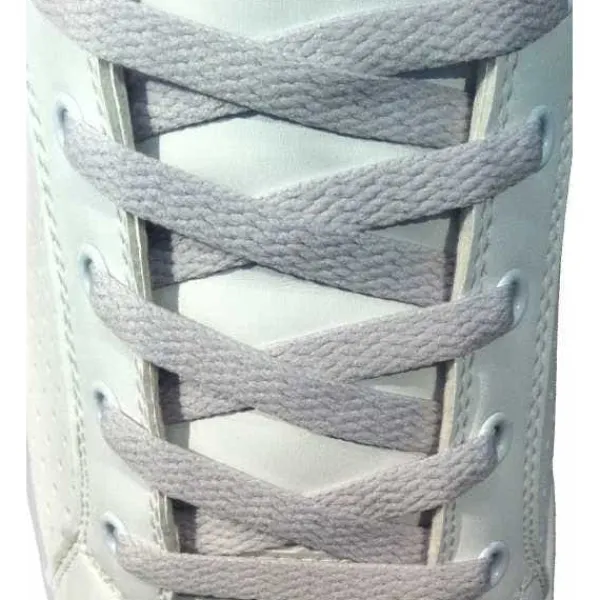 Hot Lacci per Scarpe Grigio Silver Piatti - Stringhe varie Lunghezze Lacci Da Scarpe Piatti