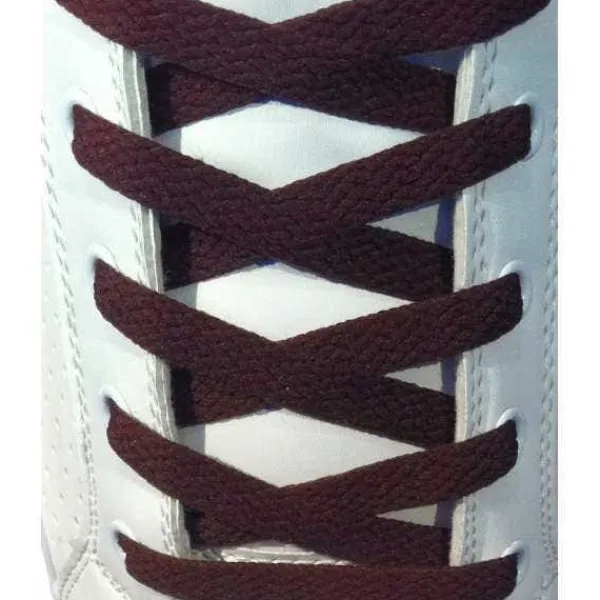Fashion Lacci per Scarpe Marrone Scuro Piatti - Stringhe varie Misure Lacci Da Scarpe Piatti