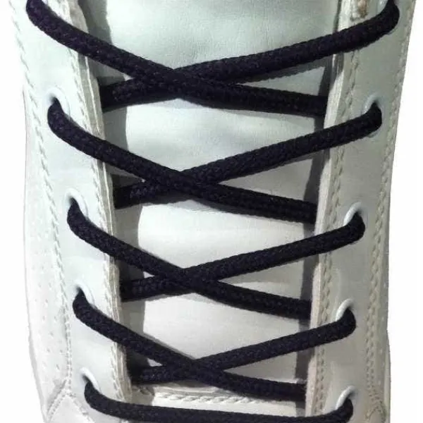 Discount Lacci per Scarpe Neri Tondi - Stringhe varie Misure Lacci Da Scarpe Tondi 4mm