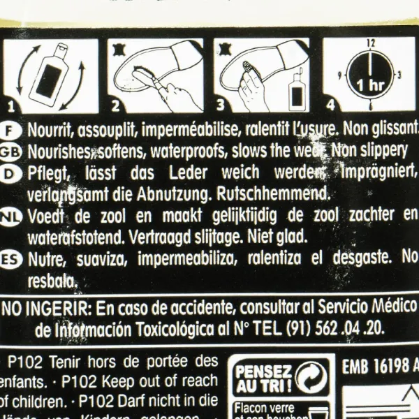 Hot Olio Vegetale per Impermeabilizzare le Suole in Cuoio delle Scarpe - Saphir Medaille D'Or Impermeabilizzanti