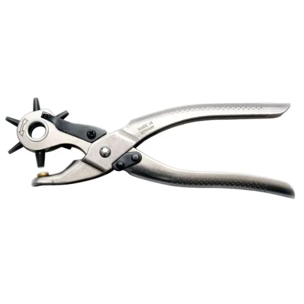 New Pinza a 6 Fustelle per Fori su Cuoio e Cinture Revolver Tekno - Made in Germany Fustelle Per Fori|Pinze E Tronchesi