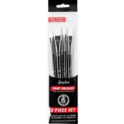Sale Set di Cinque Pennelli per Tingere le Scarpe - Paint Brushes Tintura Per Pelle Liscia|Tintura Per Pelle Liscia
