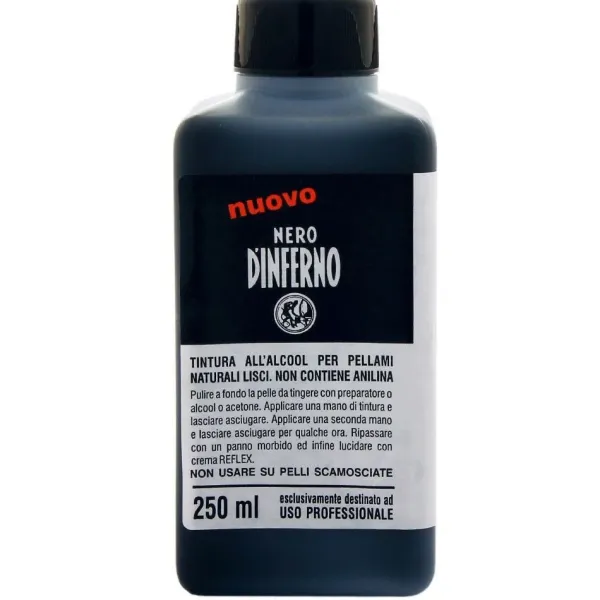 New Tintura da Scarpe e Borse in Pelle e Cuoio Nero - 250ml Tintura Per Pelle Liscia|Tintura Per Pelle Liscia