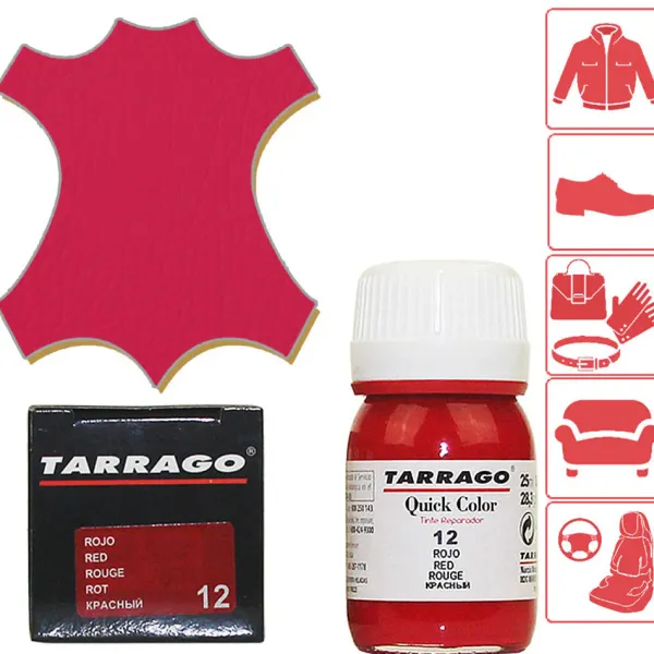 Hot Tintura Rinnova Colore per Interni Auto e Volante in Pelle Liscia - Quick Color Colori Per Rinnovare Borse|Tintura Per Pelle Liscia