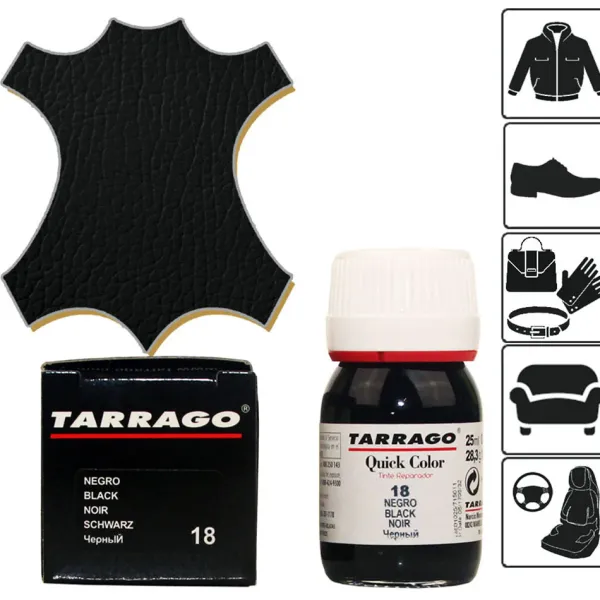 Hot Tintura Rinnova Colore per Interni Auto e Volante in Pelle Liscia - Quick Color Colori Per Rinnovare Borse|Tintura Per Pelle Liscia